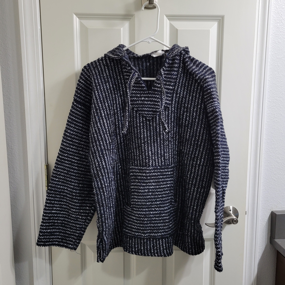 Striped Black and White Men's Hoodie